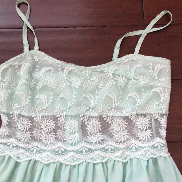 Mint Green Cocktail Dress - Picture 2 of 4